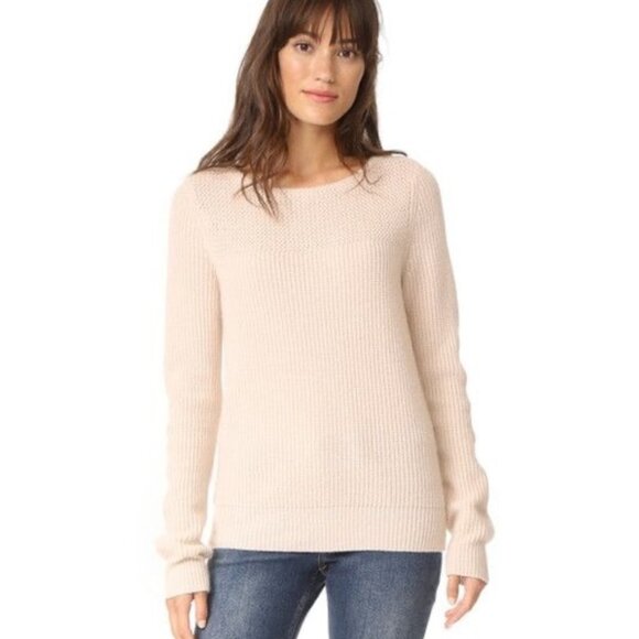 NEW JENNY KAYNE CASHMERE BOATNECK OATMEAL SWEATER size S